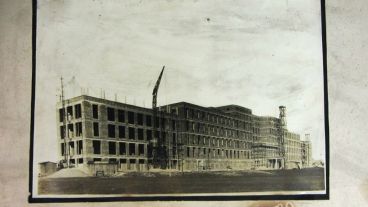 Foto aus der Zeit des Neubaus des Fürther Krankenhauses 1928/29.