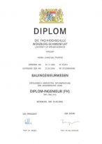 Diplom von Dipl.Ing (FH) Christian Pfeiffer